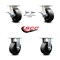 Service Caster 5 Inch Kingpinless Glass Filled Nylon Caster Brakes/Swivel Locks 2 Rigid, 2PK SCC-KP30S520-GFNR-SLB-BSL-2-R-2 - alternate 5